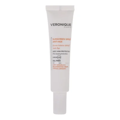 کرم ضد آفتاب SPF50 - نمای جلو - چیدمان صفحه و نشانگرها