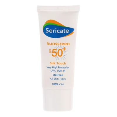 کرم ضد آفتاب SPF50 - نمای جلو - چیدمان صفحه و نشانگرها