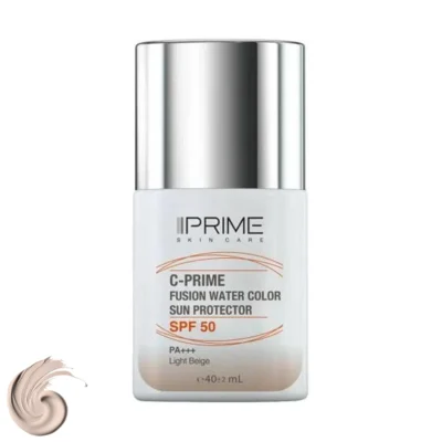 ضد آفتاب رنگی SPF 50 - نمای جلو - چیدمان صفحه و نشانگرها