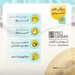 نمای کناری کرم ضدآفتاب و مرطوب کننده پرودرما مدل SPF۶۰، حجم ۴۰ میلی لیتر اصل عمق قاب و پروفایل