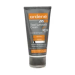 نمای کناری کرم ضدآفتاب بی رنگ آردن SPF۵۰ مدل Total Sun Block مناسب انواع پوست وزن ۵۰ گرم اصل عمق قاب و پروفایل