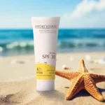 نمای کناری لوسیون ضدآفتاب هیدرودرم سری فاقد چربی SPF۳۰، حجم ۷۵ میلی لیتر اصل عمق قاب و پروفایل