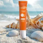 نمای کناری کرم ضد آفتاب رنگی دور چشم آیسول SPF 30 مدل TINTED مناسب انواع پوست حجم 15 میلی لیتر عمق قاب و پروفایل