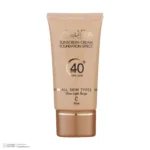 نمای جزئیات کرم ضدآفتاب رنگی مدیسان مدل Ultra Light Beige SPF۴۰ مناسب انواع پوست، حجم ۳۰ میلی لیتر اصل حرکت و نصب پشتی