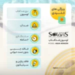 نمای جزئیات لوسیون ضدآفتاب آردن سولاریس مدل AQUA NEWGEN، حجم ۱۰۰ میلی لیتر حرکت و نصب پشتی