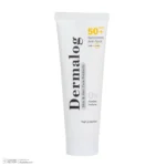 نمای جزئیات کرم ضد آفتاب بی رنگ صورت درمالوگ SPF 50 مدل 04 مناسب برای انواع پوست حجم 50 میلی لیتر حرکت و نصب پشتی