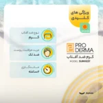 نمای در اتاق کرم ضدآفتاب پرودرما مدل SUNVEST با SPF 50، حجم 40 میلی لیتر سبک دیواری و مرجع اندازه