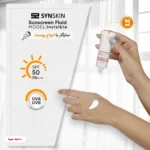 نمای جلو فلوئید ضدآفتاب بی رنگ ساین اسکین SPF۵۰ سری Invisible مناسب انواع پوست، حجم ۵۰ میلی لیتر اصل چیدمان صفحه و نشانگرها