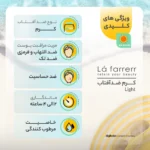 نمای جلو کرم ضدآفتاب و ضدلک رنگی لافارر مدل SPF۴۰-Light، مناسب پوست های خشک معمولی، حجم ۴۰ میلی لیتر اصل چیدمان صفحه و نشانگر