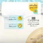 نمای کناری کرم ضدآفتاب بی رنگ سیسپرسا SPF۵۰ مدل ضدلک مناسب برای انواع پوست، حجم ۵۰ میلی لیتر اصل عمق قاب و پروفایل