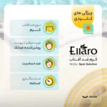 نمای کناری کرم ضد آفتاب و لک بدون رنگ الارو SPF۵۰ مدل Spot Solution محافظ UVA ،UVB، مناسب انواع پوست تحت لیسانس حجم ۴۰ میلی ل