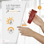 نمای کناری کرم ضدآفتاب و ضدلک رنگی لافارر مدل SPF۴۰-Light، مناسب پوست های خشک معمولی، حجم ۴۰ میلی لیتر اصل عمق قاب و پروفایل