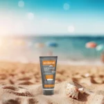 نمای کناری کرم ضدآفتاب بی رنگ آردن SPF۵۰ مدل Total Sun Block مناسب انواع پوست وزن ۵۰ گرم اصل عمق قاب و پروفایل