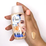 نمای جزئیات کرم ضدآفتاب رنگی پیکسل +SPF۵۰ مدل LIGHT BEIGE، مناسب پوست های حساس و خشک، حجم ۵۰ میلی لیتر اصل حرکت و نصب پشتی