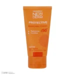 نمای جزئیات کرم ضدآفتاب بی رنگ نئودرم مدل Highly Protective SPF۵۰، مناسب پوست های چرب تا مختلط، حجم ۵۰ میلی لیتر اصل حرکت و ن