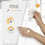 نمای جزئیات ژل ضدآفتاب بی رنگ پرایم SPF۵۰ مدل C-Prime مناسب برای انواع پوست، حجم ۴۰ میلی لیتر اصل حرکت و نصب پشتی