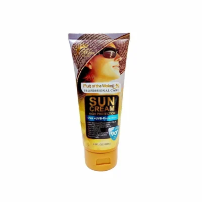 نمای کناری کرم ضدآفتاب بدون رنگ وکالی SPF۹۰ مدل ۰۱ مناسب برای انواع پوست ها، حجم ۱۳۰ میلی لیتر اصل عمق قاب و پروفایل