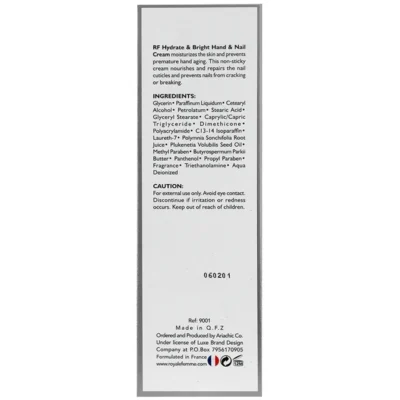 نمای بسته بندی کرم مرطوب کننده دست و ناخن آر.اف رویال فم مدل cobiobalance مناسب انواع پوست حجم ۷۵ میلی لیتر اصل برچسب و بسته