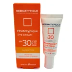 نمای کناری کرم ضد آفتاب بی رنگ دور چشم درماتیپیک SPF ۳۰ مدل Phototypique محافظ UVA ،UVB مناسب برای انواع پوست حجم ۲۰ میلی لیت