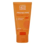 نمای کناری کرم ضدآفتاب بی رنگ نئودرم مدل Highly Protective SPF۵۰، مناسب پوست های چرب تا مختلط، حجم ۵۰ میلی لیتر اصل عمق قاب و