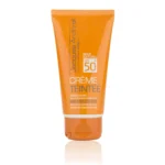 نمای کناری کرم ضد آفتاب رنگی ژاک آندرل پاریس SPF 50 مدل طبیعی مناسب برای پوست خشک حجم 50 میلی لیتر عمق قاب و پروفایل