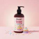 نمای کناری کرم مرطوب کننده و آبرسان بدن ویتامر مدل Rainbow Frosting برای انواع پوست حجم 250 میلی لیتر عمق قاب و پروفایل