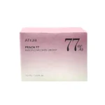 نمای بسته بندی کرم مغذی صورت بدن آنوا مدل PEACH 77 برای انواع پوست حجم 50 میلی لیتر برچسب و بسته بندی