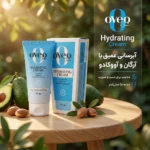نمای بسته بندی کرم آبرسان اوک شاین با روغن آرگان و آووکادو حجم 50 میلی لیتر برچسب و بسته بندی