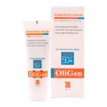 نمای کناری کرم ضد آفتاب رنگی الی ژن spf 50 مدل 03 مناسب پوست های حساس و خشک حجم 50 میلی لیتر عمق قاب و پروفایل
