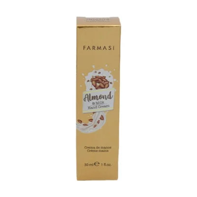 نمای بسته بندی کرم مرطوب کننده مدل Almond فارماسی حجم 30 میلی لیتر برچسب و بسته بندی