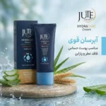 نمای بسته بندی کرم آبرسان صورت ژوت مدل هیدراکر مناسب برای پوست های مختلف حجم 70 میلی لیتر برچسب و بسته بندی