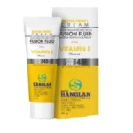 نمای کناری کرم ضدافتاب رنگی صورت جی پو اویل هانگلن SPF ۴۵ مدل Broad spectrum محافظ PA++++,UVA/UVB مناسب برای انواع پوست حجم ۴