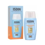 نمای کناری کرم ضد آفتاب بدون رنگ ایزدین SPF ۵۰ مدل water_magic مناسب برای انواع پوست حجم ۵۰ میلی لیتر اصل عمق قاب و پروفایل