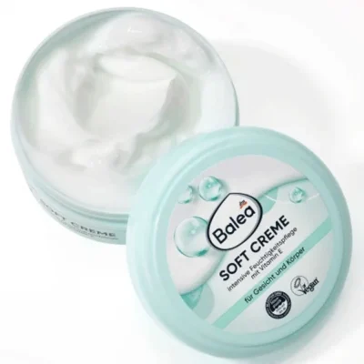نمای کناری کرم مرطوب کننده باله آ مدل SOFT با حجم 250 میلی لیتر عمق قاب و پروفایل