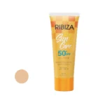 نمای کناری کرم ضد آفتاب رنگی ری بی زا SPF 50 مدل 01 برای انواع پوست حجم 50 میلی لیتر عمق قاب و پروفایل