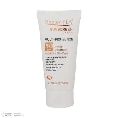 نمای کناری کرم ضد آفتاب دکتر ژیلا مدل Invisible سری Multi Protection حجم ۵۰ میلی لیتر عمق قاب و پروفایل