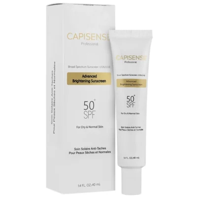 نمای کناری کرم ضد آفتاب بدون رنگ SPF 50 کپیسنس مدل BRI-DN مناسب پوست های معمولی و خشک حجم 40 میلی لیتر عمق قاب و پروفایل