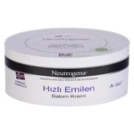 نمای بسته بندی کرم آبرسان نوتروژینا مدل Hizli emilen حجم ۲۰۰ میلی لیتر برچسب و بسته بندی