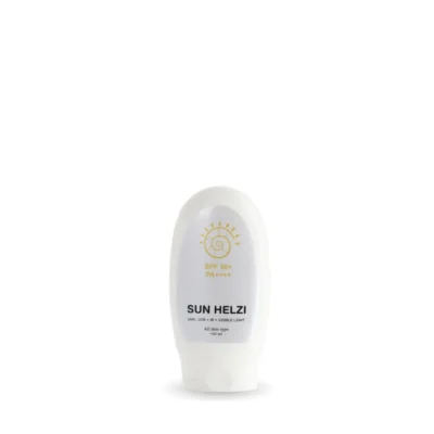نمای کناری کرم ضد آفتاب بی رنگ صورت حلزی SPF 50 مدل کلاژن مناسب برای انواع پوست حجم 50 میلی لیتر عمق قاب و پروفایل