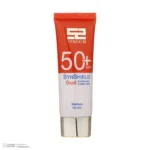 نمای کناری ژل ضد آفتاب رنگی ساین اسکین SPF 50 مدل M مناسب پوست های چرب حجم 50 میلی لیتر عمق قاب و پروفایل