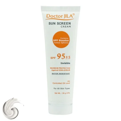 نمای کناری کرم ضدآفتاب دکتر ژیلا مدل Invisible با SPF۹۵، حجم ۵۰میلی لیتر اصل عمق قاب و پروفایل