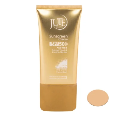 نمای کناری کرم ضد آفتاب رنگی ژوت، SPF 50، مناسب پوست با تنالیته روشن و حجم 40 میلی لیتر عمق قاب و پروفایل