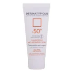 نمای کناری کرم ضد آفتاب بدون رنگ درماتیپیک SPF۵۰ مدل Anti_redness محافط UVB, UVA مناسب انواع پوست حجم ۴۰ میلی لیتر اصل عمق قا