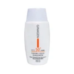 نمای کناری کرم ضد آفتاب بدون رنگ ژیناژن SPF 50 مدل 00 برای پوست های خشک و معمولی حجم 50 میلی لیتر عمق قاب و پروفایل