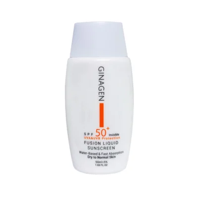 نمای کناری کرم ضد آفتاب بدون رنگ ژیناژن SPF 50 مدل 00 برای پوست های خشک و معمولی حجم 50 میلی لیتر عمق قاب و پروفایل