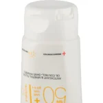 نمای کناری کرم ضد آفتاب بی رنگ بایو اسکین پلاس SPF 50 مدل OS مناسب برای پوست چرب و مختلط حجم ۴۰ میلی لیتر عمق قاب و پروفایل