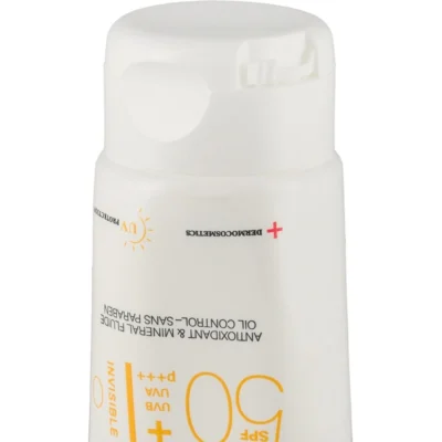نمای کناری کرم ضد آفتاب بی رنگ بایو اسکین پلاس SPF 50 مدل OS مناسب برای پوست چرب و مختلط حجم ۴۰ میلی لیتر عمق قاب و پروفایل