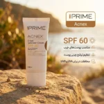 نمای کناری کرم ضدآفتاب رنگی پرایم مدل Acnex SPF۶۰، مناسب پوست های چرب، حجم ۴۰ میلی لیتر اصل عمق قاب و پروفایل