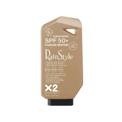 نمای کناری کرم ضد آفتاب رنگی رین استایل SPF 50 مدل فیوژن واتر مناسب برای انواع پوست حجم 70 میلی لیتر عمق قاب و پروفایل