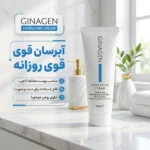 نمای بسته بندی کرم آبرسان ژیناژن مدل HC با حجم 50 میلی لیتر برچسب و بسته بندی